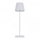 Lampada da tavolo  batteria Chloé BIANCA in metallo a batteria 2,2w bianca RICARICA WIRELESS