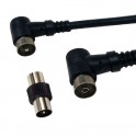 PROLUNGA TV SP 9,5+PR 9,5 1,5M Cavo antenna tv 1,5m nero con adattatore