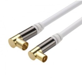 CAVO ANT.TV 90° M/F 1,5mt 24K BIANCO