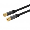 CAVO SAT M/M SPINA F 24K NERO 1,5MT ** GBC PREMIUM **     RG6 GOLD PLATED