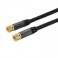 CAVO SAT M/M SPINA F 24K NERO 1,5MT ** GBC PREMIUM **     RG6 GOLD PLATED