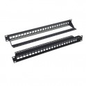 PATCH PANEL VUOTO 24 PRESE CAT6A Patch panel vuoto 19" 1u 24 prese cat. 6a Patch panel 19" 1U per Cat. 6A 24 porte vuoto, per pr