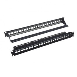 PATCH PANEL VUOTO 24 PRESE CAT6A Patch panel vuoto 19" 1u 24 prese cat. 6a Patch panel 19" 1U per Cat. 6A 24 porte vuoto, per pr