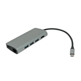 MINI DOCKING STATION HUB USB C CONVERT.USB-C 3.1 RJ45 HDMI+3XA+PD