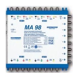Multiswitch LEGACY in cascata a 9 cavi Attivo passante 8 derivate +1dB Tv Terr. -15 dB