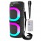 PARTY SPEAKER 4" TWS BT USB 160W FIRE 9 PARTY SPEAKER 4" TWS BT USB 160W LUCI LED MULTICOLORE MICROFONO BATTERIA TRACOLLA