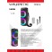 PARTY SPEAKER 4" TWS BT USB 160W FIRE 9 PARTY SPEAKER 4" TWS BT USB 160W LUCI LED MULTICOLORE MICROFONO BATTERIA TRACOLLA