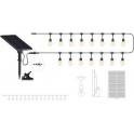 CATENA LUMINOSA 30mt ELODIE30 CON PANNELLO SOLARE + ALIMENTAZIONE