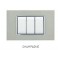 PLACCA VETRO ART 8003BL-4 3P CHAMPAGNE