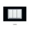 PLACCA VETRO ART 8004BL-2 4P NERO
