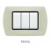 PLACCA METALLO T1 8804-28 4P PANNA