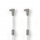 Cavo Sat  F-F Quick Maschio Ang 2 metri Cavo Satellitare | F-Quick Maschio Angolato - F-Quick Maschio Angolato | 2,00 m | Bianco