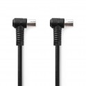 Cavo Coassiale M/F 1,5M NERO con ferrite Cavo Coassiale 120 dB ad Angolo Coassiale Maschio - Femmina Coax (IEC) 1.50 m Nero