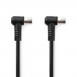 Cavo Coassiale M/F 1,5M NERO con ferrite Cavo Coassiale 120 dB ad Angolo Coassiale Maschio - Femmina Coax (IEC) 1.50 m Nero