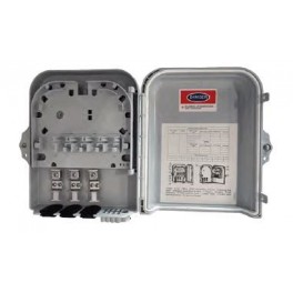 CONTENITORE A PARETE X 16 BUSSOLE SC fib Box a parete x splitter x esterno 2 ingressi  x 16 bussole  tipo SC Simplex dimensioni