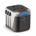 Adattatore universale per prese estere 2 USB 2.1 A, colore nero