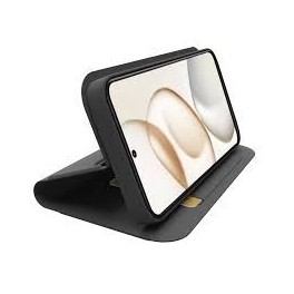 BOOK COVER HONOR 400 SMART NERA Custodia a libro con supporto stand e superficie soft touch per Honor 400 Smart