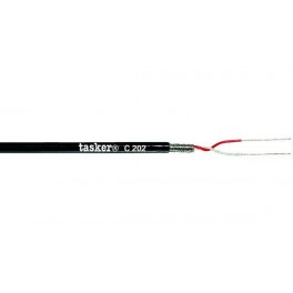 CAVO MICROFONICO NERO  2 x0.08 mm²