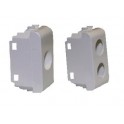 PLASTICA 2 FORI TIPO GW CHORUS BIANCA