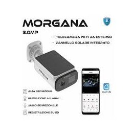 TELECAMERA DA ESTERNO MORGANA TUYA TELECAMERA SOLARE WI-FI DA ESTERNO CON PANNELLO SOLARE INTEGRATO 3.0MP