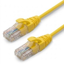 CAVO CAT.6 UTP GIALLO 1,5mt LSZH *SLIM*