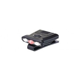 FARETTO DA LETTURA CON CLIP 3L Doppia fonte di luce, 2 LED bianchi per 25h di uso continuo fino 30 lumens. 1 LED rosso per visio