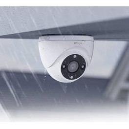 EZVIZ H4 2K TELECAMERA DOME DA ESTERNO CON LUCE STROBO E SIRENA 3MP I.A.