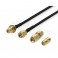 Cavo coassiale RG174 RP-SMA 10mt Maschio RP-SMA Femmina 10m inclusi 2 adattatori Cavo coassiale RG174 RP-SMA Maschio RP-SMA Femm