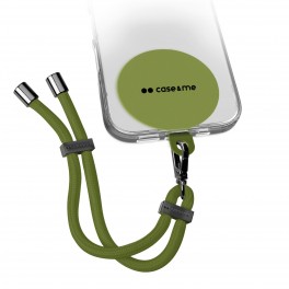 Universal rope bracelet,  VERDE Cordino porta telefono universale regolabile con patch CMUNILACEBRACG