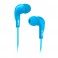 Auricolare in-ear con tasto alla risposta, Jack 3,5 mm , blister Pack , colore Azzurro