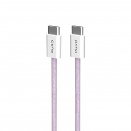 Cavo tessuto  USB-C  USB-C,60W PINK 1.5m 60W  PURO
