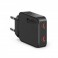 Ultra Slim Wall charger, 2xType-C PD65W, nero