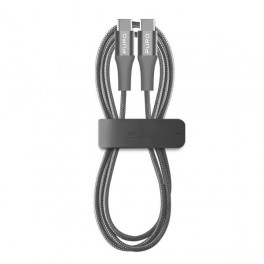 Cavo in Tessuto  TYPE C TYPE C 1M Cavo in Tessuto "Fabric" da USB Type-C a Type-C USB 2.0, 1m, con Magic Clip Space Grey