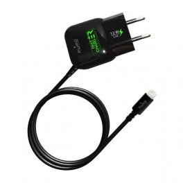 Puro Fast Charger Mini Carica Batt Da Viaggio Apple Lightning 2.4A Mfi Nero
