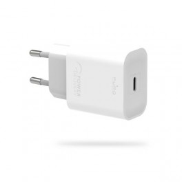 Puro Fast Charger Power Delivery Mini Carica Batterie da Viaggio 1 USB-C, 18W Bianco