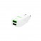 Puro Fast Charger Carica Batterie Da Viaggio 2 Porte Usb 2.4a Bianco