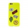 Puro Cover in TPU per iPhone 6/6s "Patch Mania" con 5 Patch Inclusi Lime Green