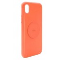 Puro Cover "ICON FLUO" in Silicone Liquido con interno in microfibra per iPhone Xr 6.1" Arancione