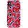 Puro Anti-Shock Tpu Cover "Glam - Geo Flowers - Red Poppies" per iPhone Xs Max 6.5" Nero