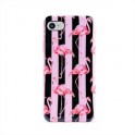 Puro Anti-Shock Tpu Cover "Glam - Miami Stripes - Flamingo" per iPhone X/Xs 5.8" Nero