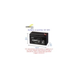 BATTERIA  AL PIOMBO 12 V  9AMPERE BATTERIA RICARICABILE AL PIOMBO ERMETICO 12 V-9 AH F2 SERIE PLUS