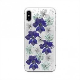 Puro Cover PC + TPU "Glam - Hippie Chic" per iPhone X / Xs 5.8" con Fiori, Viola