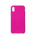 Puro Cover in Silicone Liquido con interno in microfibra per iPhone X 5,8" Rosa