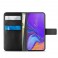 Puro Cust. Ecopelle Samsung A70 Flip Oriz+3Vani Carta+Tasca Banconote+StandUp+Linguetta Magn