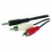 CAVO DA SPINA  JACK 3,5 A 2 SPINE RCA 3m Cavo da spina jack Ø3,5 Stereo a 2 spine RCA audio - 3m