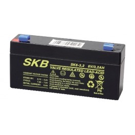 BATT.PIOMBO SKB 6V/3,2A FAST.4 ,8 	134 x 34 x 60 - 66 mm