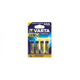 BATTERIA MINISTILO  VARTA AAA BL.4PZ. AL ALCALINE LONGLIFE