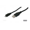CAVO USB MICRO USB 1,8mt NERO SCHERMATO
