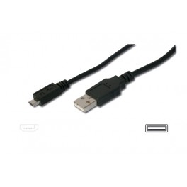 CAVO USB MICRO USB 1,8mt NERO SCHERMATO