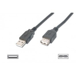 CAVO PROLUNGA USB A M/F 1,8mt NERO